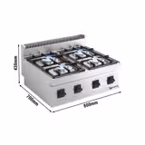 Commercial Gas Hob - 23 kW - 4 Burners