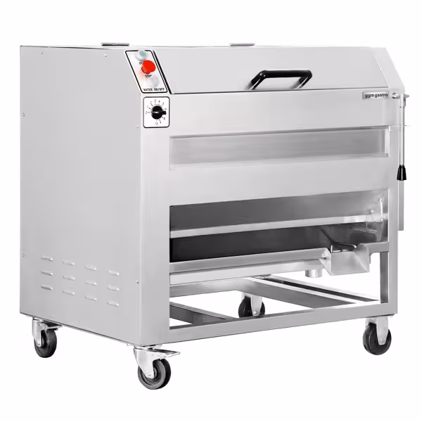 Elektryczna obieraczka do warzyw – wydajność 600 kg/h – moc 750 W – napięcie 230 V – prędkość obrotowa 1400 obr./min