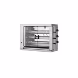 Girapolli professionale – grill per polli a gas - 16kW - con 3 spiedi - capacità fino a 18 polli
