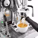Siebträgermaschine "Mini" - 1 Gruppig - 1,2 kW - mit Milchaufschäumer & Heißwasser - Edelstahl