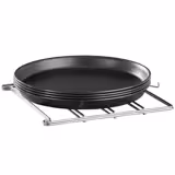 Pizza Tray Holder - for 4 trays up to Ø280mm - 260x250x260mm - Stainless Steel - with foldable, lockable