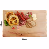 (6 pieces) Melamine Gastronorm Serving Tray GN 1/1 – Oak Light Finish - Brown - 15 mm Height