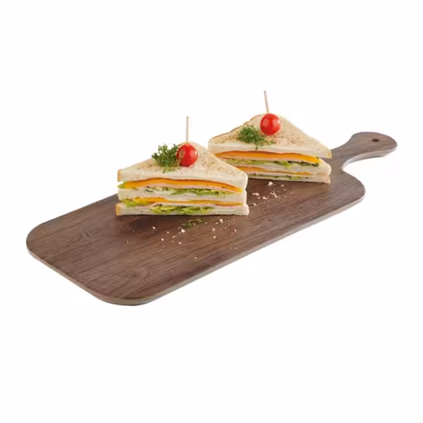 (6 buc) Tavă servire - OAK - melamină - 530x200 mm - Înălțime: 15 mm - Maro