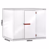 Chambre froide négative modulaire - 3000x4925mm - 25,80m³