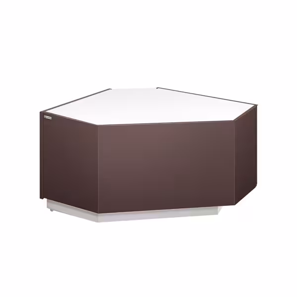 RIGA Corner cash desk – 90° outside corner - 1365×990×920 mm overall dimensions - compatible with KUI-M cake display