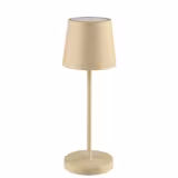 Lampada da tavolo LED ricaricabile - MERLE MINI - dimmerabile a 3 livelli - IP54 - per interno/esterno - Ø 90mm - Sand