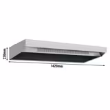 Hotte pour four à pizza - 1420x1320x230mm - Inox - compatible avec PEZ630 & PDZ630 - sans moteur