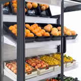 Murale Refrigerato Professionale - 1018mm - 528l - +4°/+6°C - con 1 porta a battente in vetrocamera & 4 ripiani - Antracite (RAL7016)