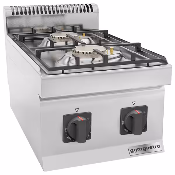 Fogão a gás - 2 queimadores (7 kW) com chama piloto