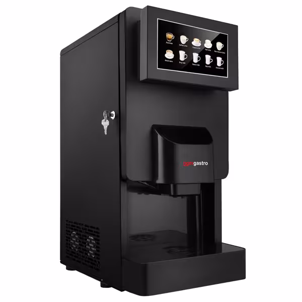 Commercial tabletop instant hot drinks machine, 4 ingredient canisters — 2.0 kW — Touch — Black
