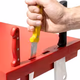 Bloco de Talhante - tampo em polietileno - 600x600mm - tampo 80mm - com suporte para facas