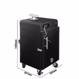 Räucherofen - Digital - mit 4 Ablagen - auf Rollen - Schwarz