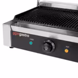 Kontaktgrill / Hamburger Grill - 3 kW - oben & unten Gerillt - Grillfläche: 340x230mm