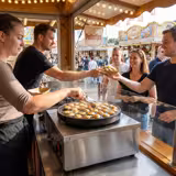 Gas Crêpes-Gerät - Form: Poffertjes - für 37 Stück