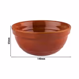 (6 st) Skål - EMMA - melamin - 0,5 l - rund - Ø 140 mm - stapelbar - röd