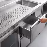 Banco Spillatura Birra - 2500x700mm - 2 Porte in vetro & 2 Cassetti