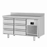 Commercial Counter Fridge PREMIUM PLUS - 1468x600mm - with 6 drawers - with upstand - capacity 510 litres
