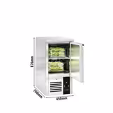 Commercial Counter Fridge PREMIUM - 450x700mm - with 1 door - capacity 102 litres