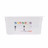 (6 Stück) CAMBRO | SafeTrak - Polypropylen-Behälter GN 1/1 - Milchig - Höhe: 150mm