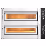 Električna peć za pizzu (potpuno šamotna komora) - 4+4 x 34 cm - za Ø 34 cm pizzu - do 450 °C - Mehaničko - 1140x940 mm