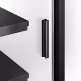 Armoire réfrigérée murale - 1200mm - 390L - avec 2 portes coulissantes vitrées & 3 étagères - Noir