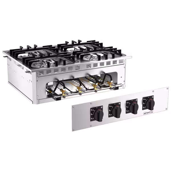 Plynový sporák - 800x765x285 mm - 30,0 kW - 4 hořáky - vestavné zařízení