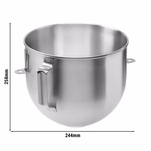 Bowl - for Planetary Mixer - 10L - Ø 244mm - compatible with PRMH10, PRMSH10