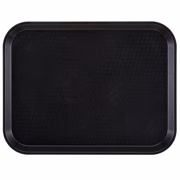 (24 pieces) CAMBRO | Canteen Tray – Rectangular, Textured, Black – 345×265 mm