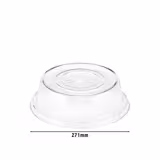 (12 peças) CAMBRO | CAMCOVERS® - Cobertura de prato / placa feita de Camwear® - Policarbonato - ø 254mm - Transparente