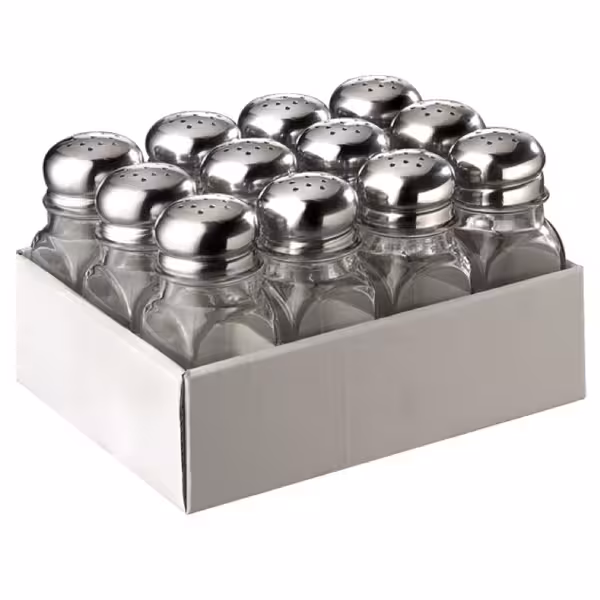 Salt & Pepper Shakers - 12-piece set - square - Glass - Height: 100mm