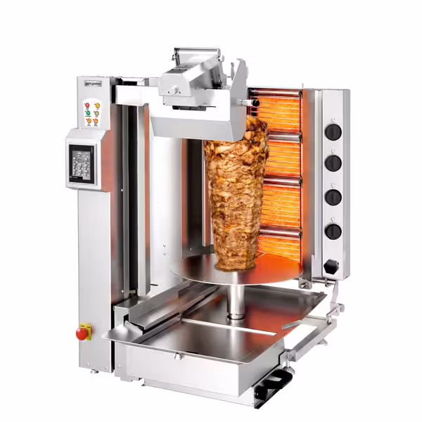 Gas Automatic Doner Kebab Grill - 4 Burner - up to 95kg - 10.64kW