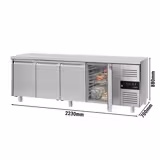 Vrieswerkbank ECO - 2200x700mm - met 4 deuren