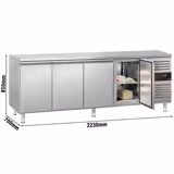 Commercial Counter Freezer ECO - 2230x700mm - with 4 doors - capacity 553 litres