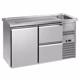 Ψυγείο Πάγκος Μπύρας PREMIUM PLUS - 1550 x 700 χλσ. - 1 Πόρτα & 2 Συρτάρια