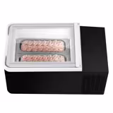 Vitrine de balcão para gelados Profissional - 465mm - para 2 cubas de gelado de 5 litros - Preto - acesso pelo lado do cliente - Frio estático