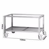 Telaio inferiore aperto | Supporto per grill - 1528x600mm - con ruote - per grill per agnello e maialino da latte - compatibile con serie LGM & LEM