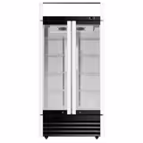 Commercial Upright Glass Door Display Fridge - 925mm - 630 Litres - with 2 hinged glass doors - LED lighting - digital controller with temperature display - Temperature range 2 to 8 °C