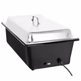 Vas electric pentru încălzire - GN 1/1 - cu capac - Negru