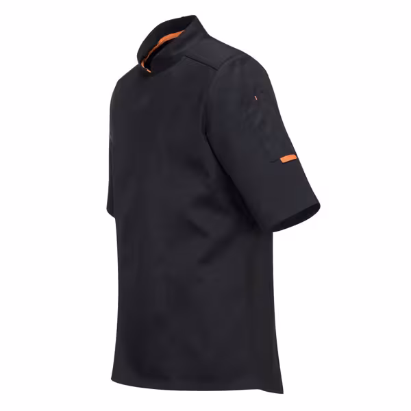 MeshAir Pro Unisex Chef Jacket - Short Sleeve - Black - Size: M