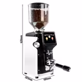 Commercial Coffee Grinder - 1.2 kg - Ø 83 mm flat grinding disc - automatic portafilter detection - White