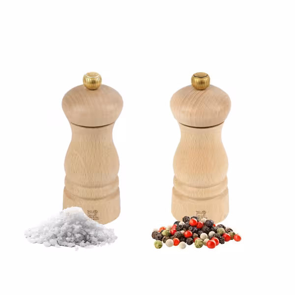 (12 piezas) PEUGEOT | CLERMONT - Molinillo de sal y pimienta - Madera natural - Altura: 130mm