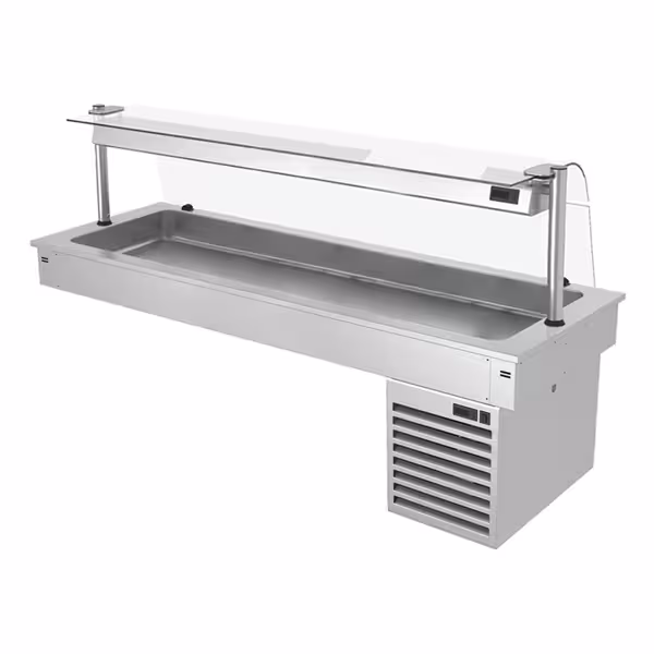 Ankastre Soğuk Havuz - 1785mm - +2/+8°C - 5x GN 1/1 - 410W - cam üst koruma ile