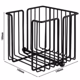(6 buc) Suport pentru șervețele - URBAN - metal - 190x190x180 mm - pentru aprox. 120 șervețele cocktail - negru - cu greutate de presare