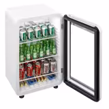 Minibar - 495mm - 113L - con 1 porta in vetro & illuminazione LED - Bianco