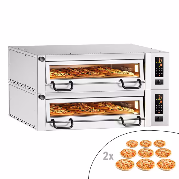 Elektryczny piec do pizzy Power – 9+9 x 34 cm – cyfrowy
