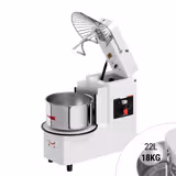 Degblandare - 22 l / 18 kg - 1 hastighet - avtagbar kittel & lyftbart huvud - med timer - 400 V - särskilt för pizzadeg
