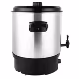 Vatten- & glöggkokare – 27 liter – 2 kW – rostfritt stål – med avtappningskran & timer