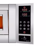 Horno para pizza eléctrico - 4x Ø34cm - 400V - Digital - hasta 450°C - incl. campana de acero inox - con display digital y panel táctil