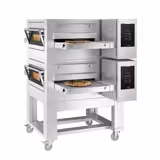 (2 Units) Commercial Electric Conveyor Oven – 1670 x 2150 mm – Touch Control – 800 mm Belt Width – incl. Stand