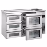 Biertheke PREMIUM - 1550x700mm - 5 Glasschubladen